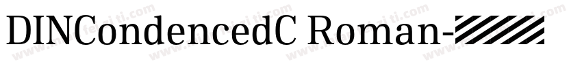 DINCondencedC Roman字体转换